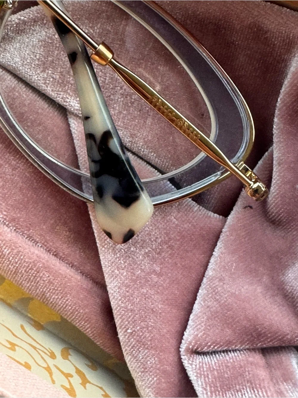 Miu Miu VMU52N Cat Eye Eyeglasses Pastel Purple / Gold Italy Full Set Case
